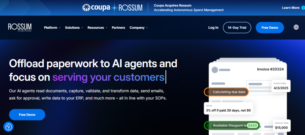 Rossum - AI-powered intelligent document processing for invoices