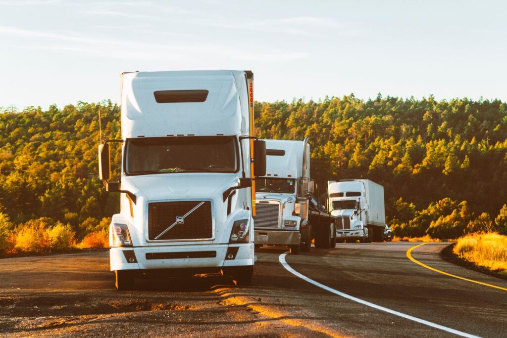 logistics and supply chain trucks